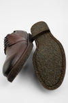 BROMPTON terra-brown derby shoes.