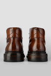 YORK cognac welted chukka boots.