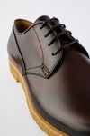 KINGSLEY chestnut patina derby shoes.