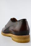 KINGSLEY chestnut patina derby shoes.