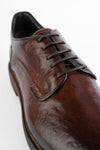 LENNOX dark-cocoa derby shoes.