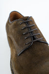BROMPTON tundra-brown suede derby shoes.