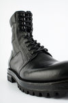 CAMDEN urban-black tactical combat boots.