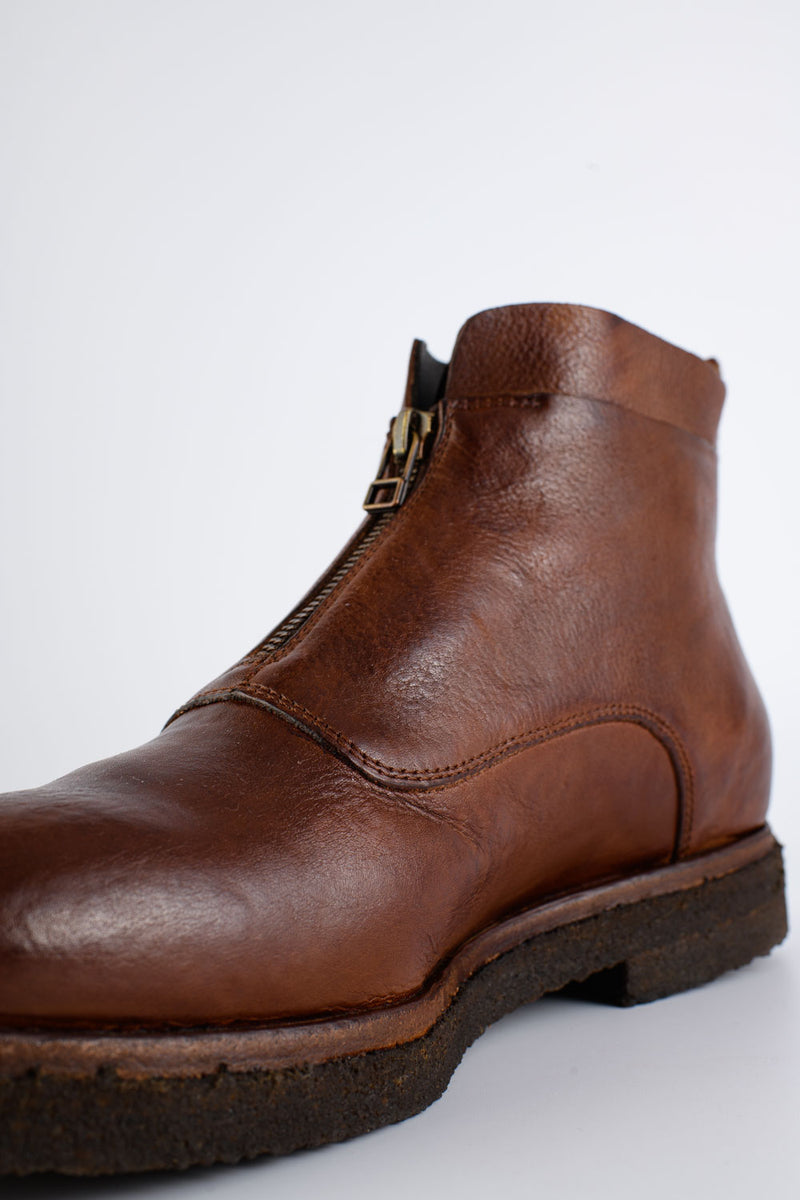 BROMPTON rusty-brown ankle boots.