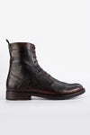 SLOANE charcoal-ember commando boots.