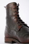 SLOANE charcoal-ember commando boots.