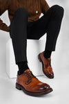 LENNOX light-brandy derby shoes.