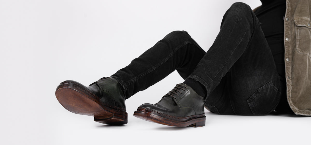 YORK dark-green welted derby shoes | untamed street YORK dark-green welted derby shoes | untamed street