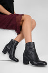 MOORE infinite-black fitted ankle boots.