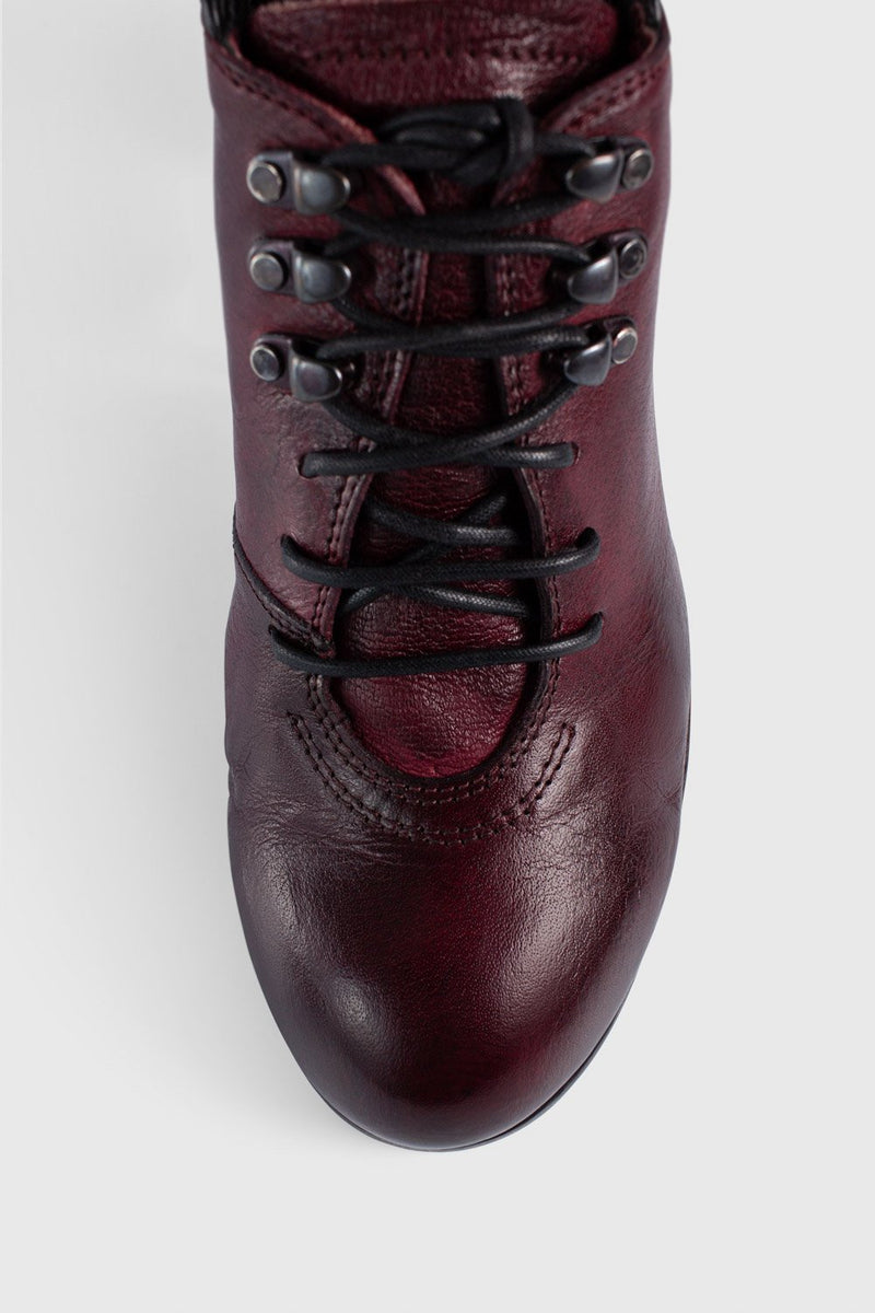 MADISON bordeaux lace-up hiking shoes.