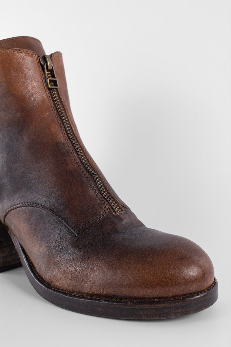 BERKELEY burnt-caramel ankle boots.