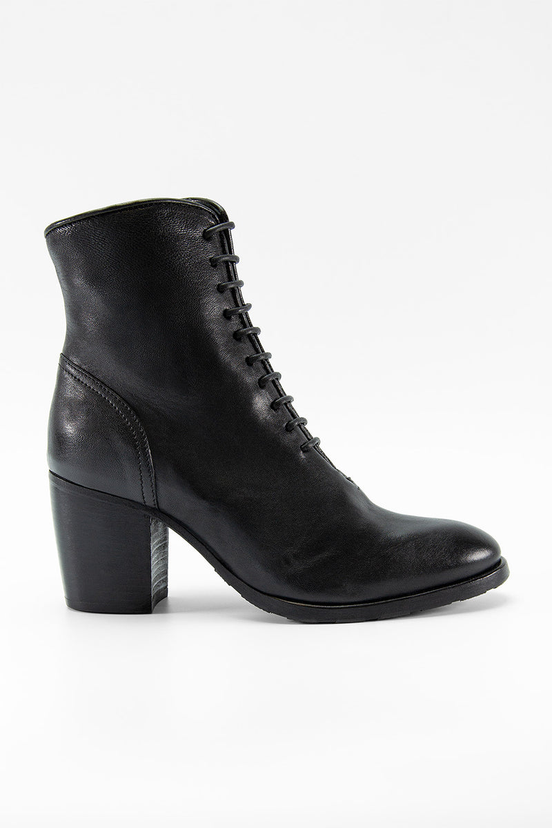 ASTON royal-black lace-up boots.