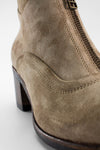 RILEY light-sand suede boots.