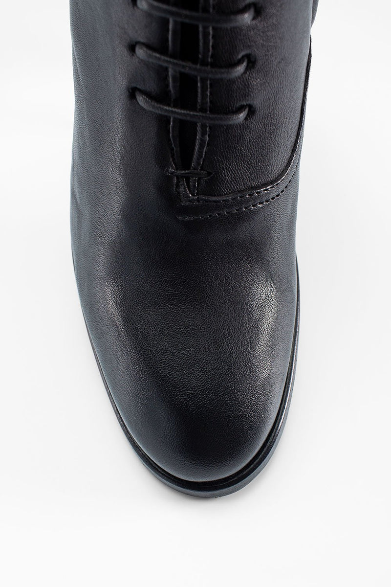 ASTON royal-black lace-up boots.