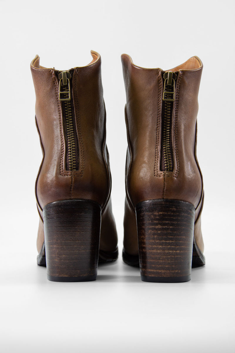 ASTON mocha-brown ankle boots.