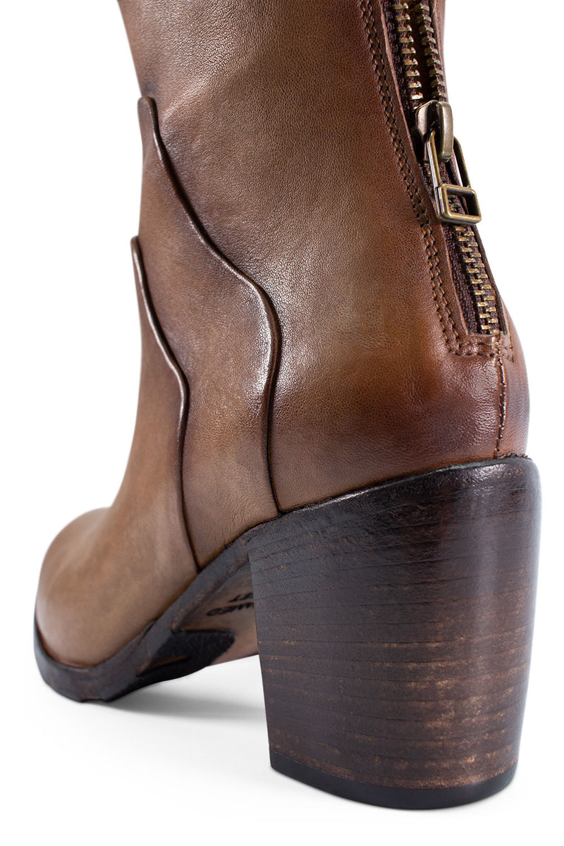 ASTON mocha-brown ankle boots.