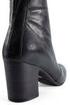 MOORE infinite-black fitted ankle boots.