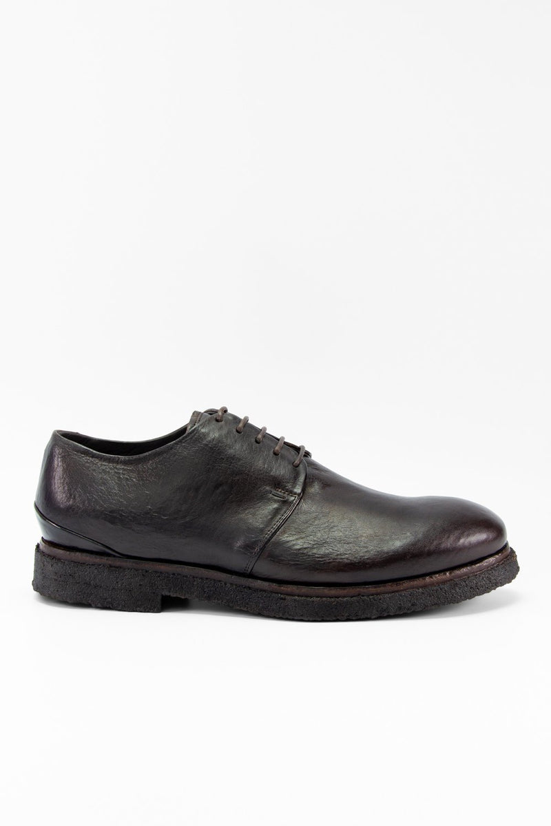 BROMPTON dark-cocoa derby shoes.