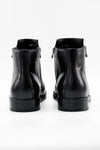 SLOANE urban-black double-zip ankle boots.