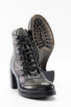 MADISON ice-grey lace-up boots.