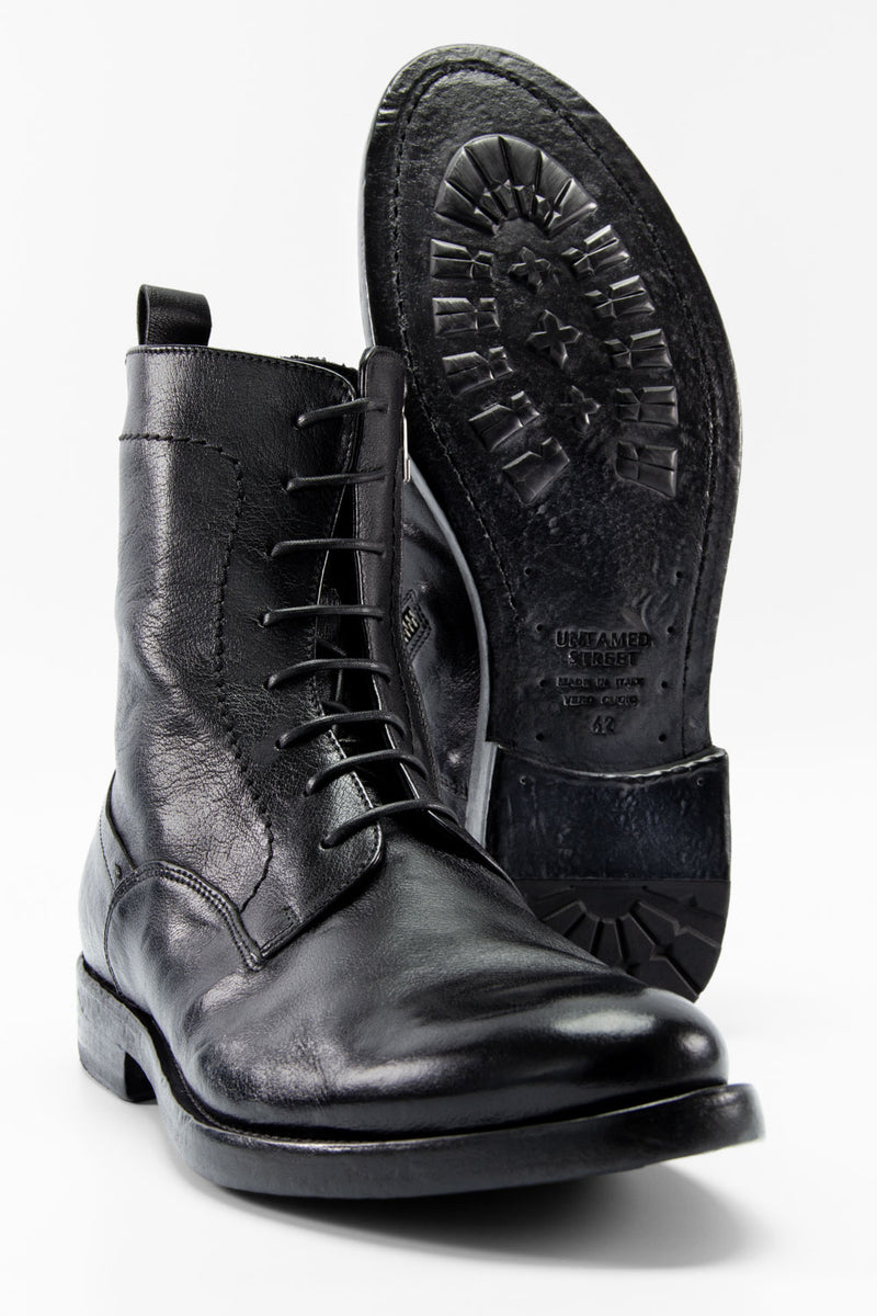 SLOANE urban-black commando boots.