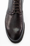 BROMPTON dark-cocoa derby shoes.