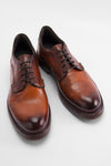 LENNOX light-brandy derby shoes.