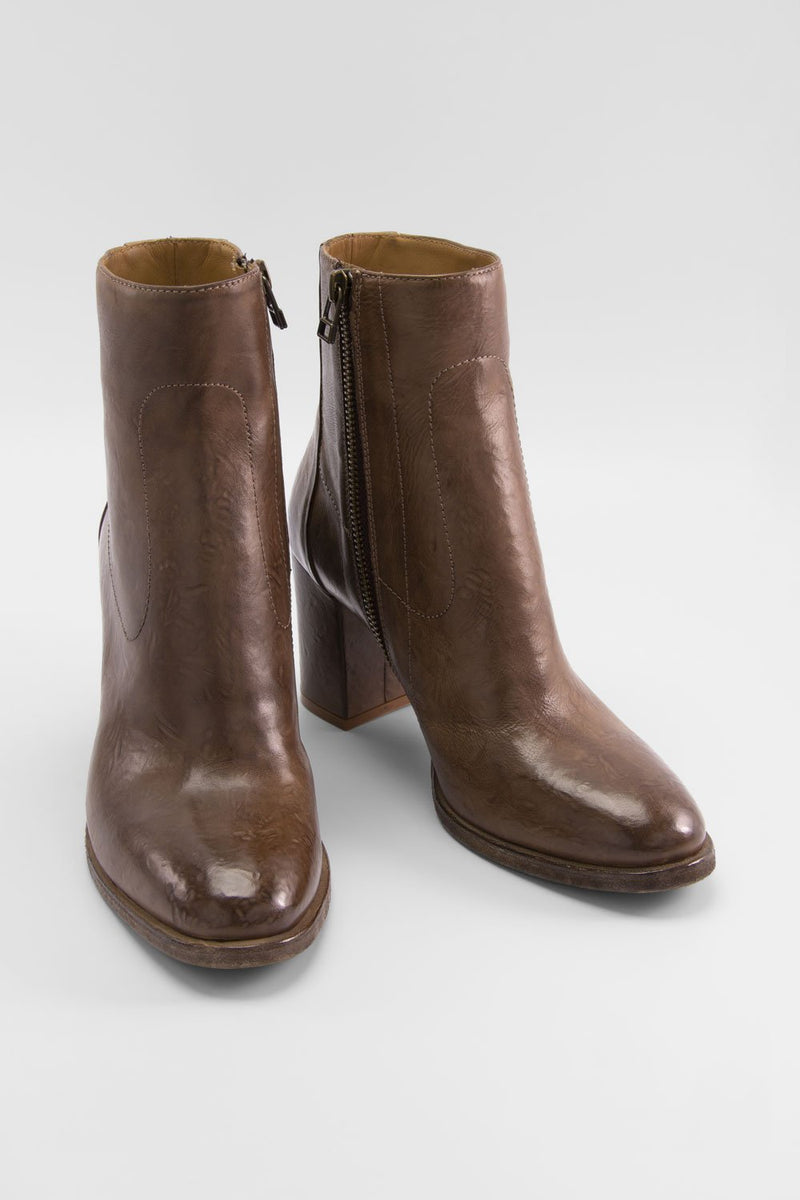 REID toasted-tan ankle boots.