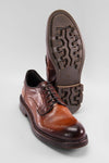 LENNOX light-brandy derby shoes.