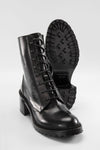 REGENT royal-black lace-up boots.