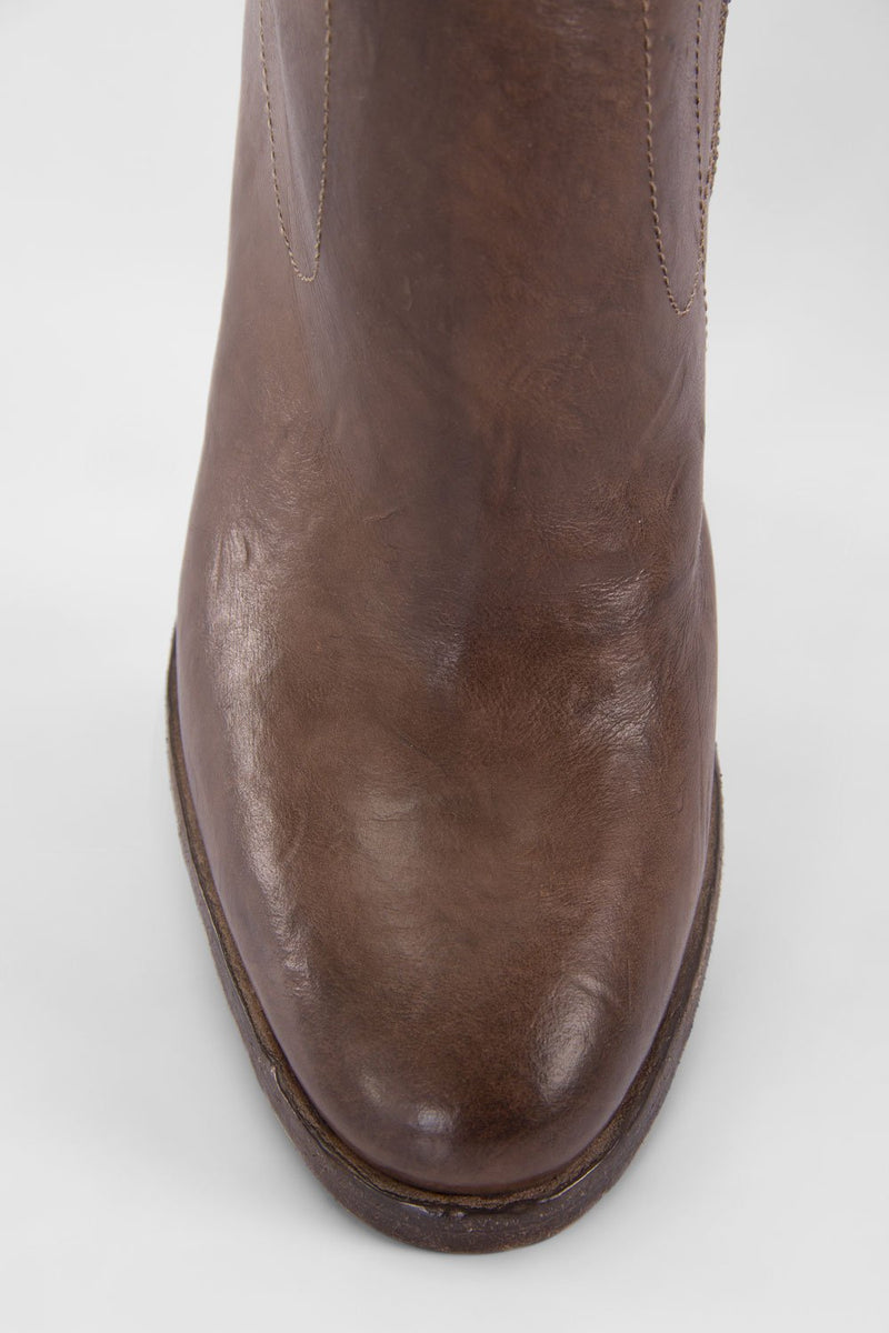REID toasted-tan ankle boots.