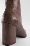 REID toasted-tan ankle boots.