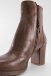 REID toasted-tan ankle boots.