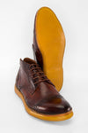 HAMPTON rich-umber brogue chukka boots.