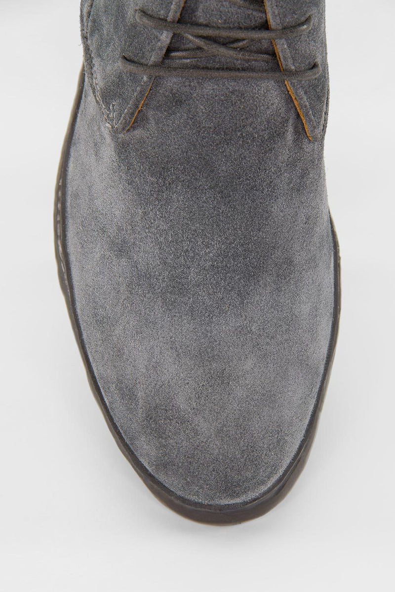 UNTAMED STREET Men Grey Suede-Leather Chukka Boots HAMPTON