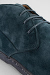HAMPTON mercury-blue suede chukka boots.