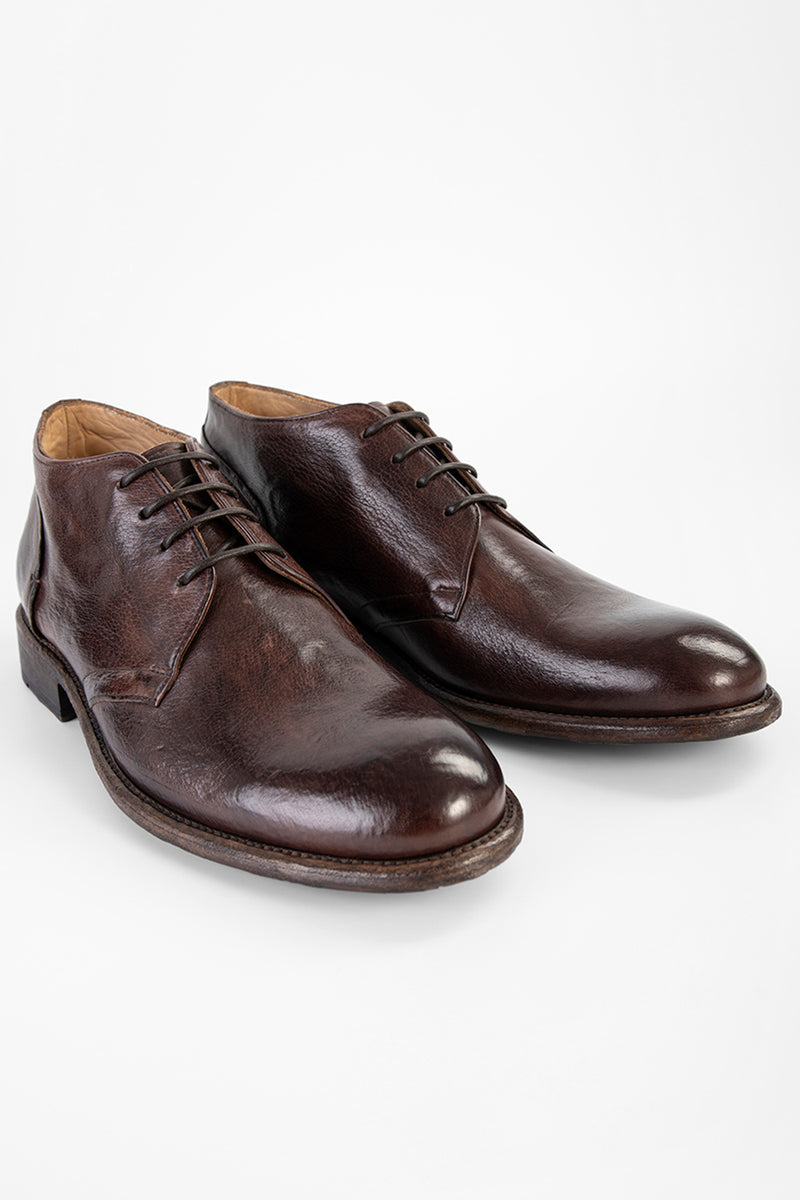KNIGHTON dark-brown low chukka boots