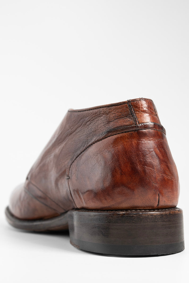 KNIGHTON rich-cognac low chukka boots.