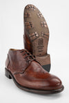 KNIGHTON rich-cognac low chukka boots.