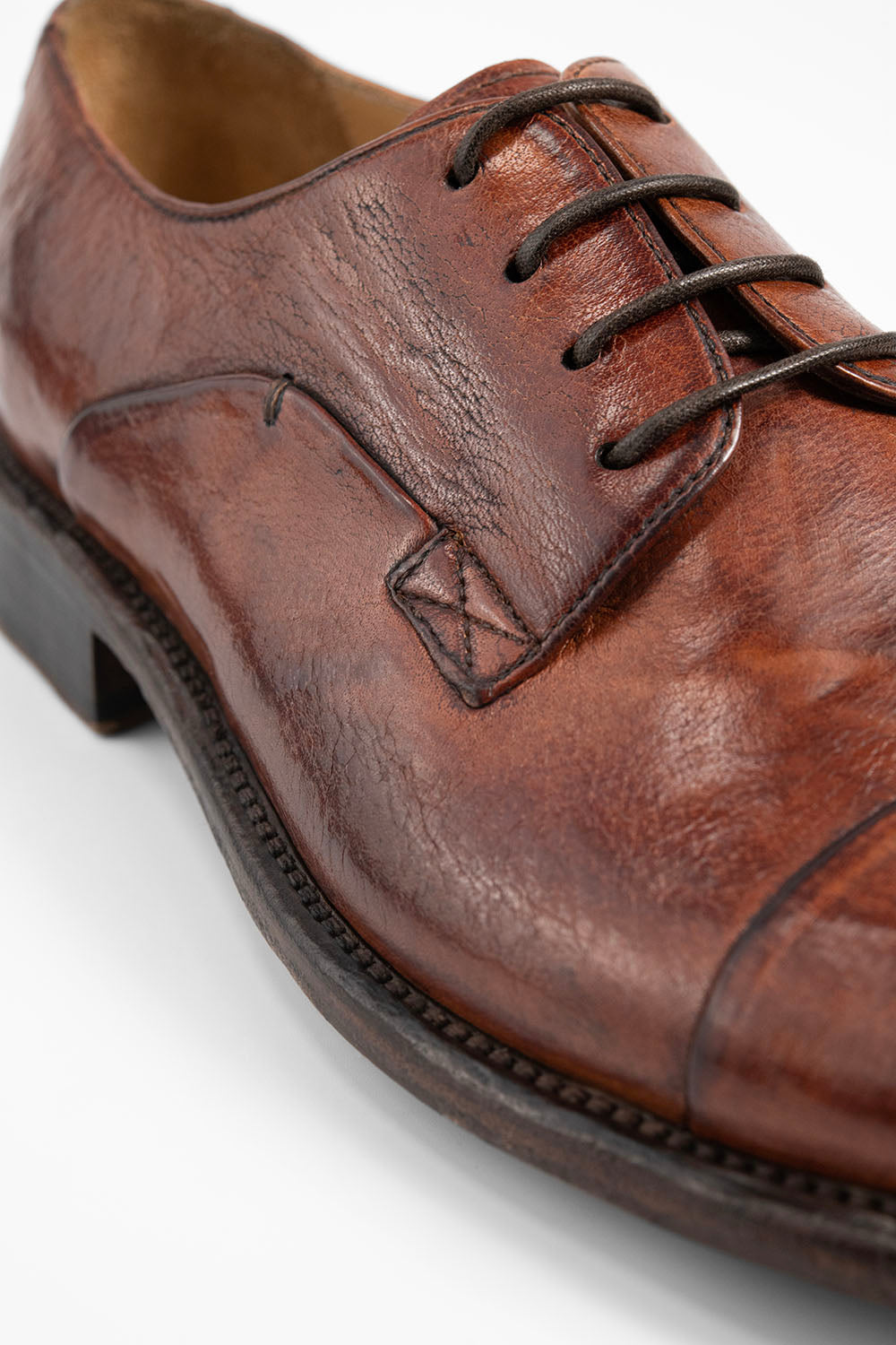 KNIGHTON rich-cognac derby shoes.