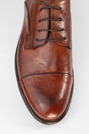 KNIGHTON rich-cognac derby shoes.