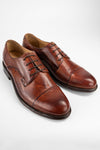 KNIGHTON rich-cognac derby shoes.