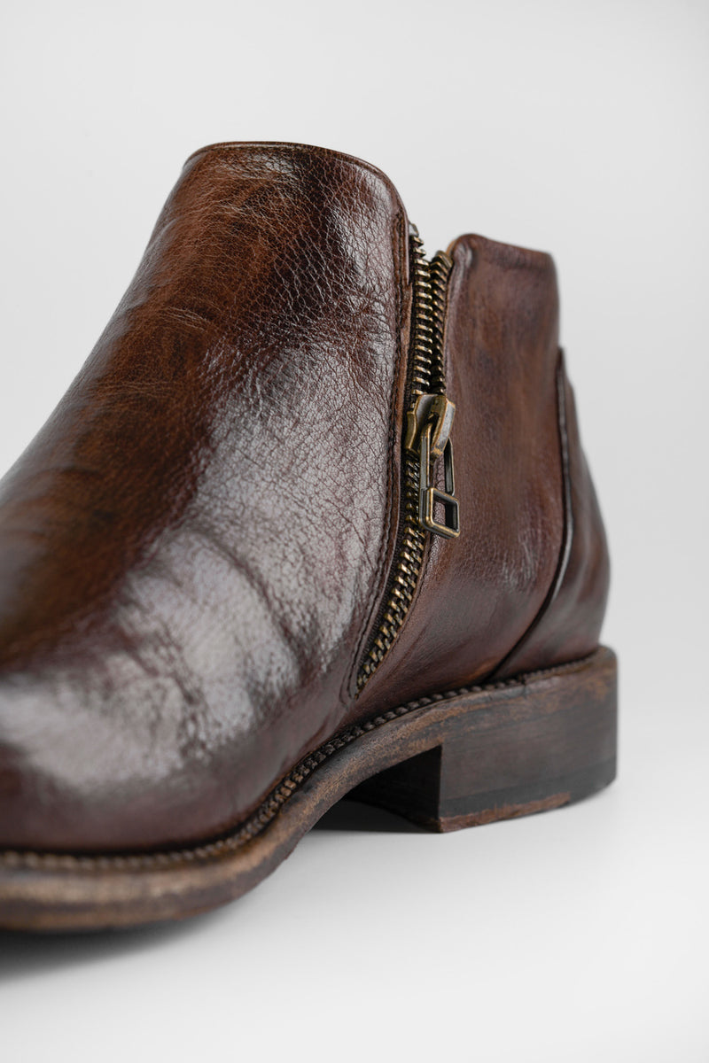 UNTAMED STREET Men Brown Buffalo-Leather Ankle Boots KNIGHTON