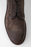 LENNOX java-brown suede derby shoes.