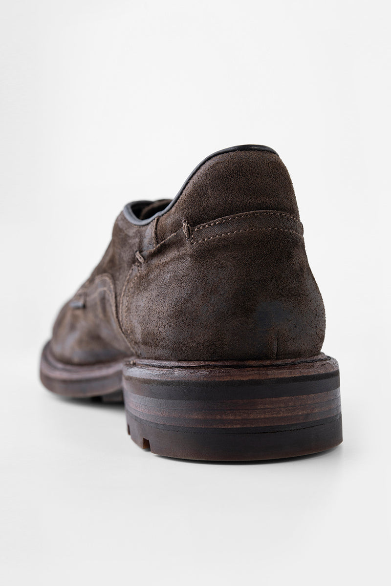 LENNOX java-brown suede derby shoes.