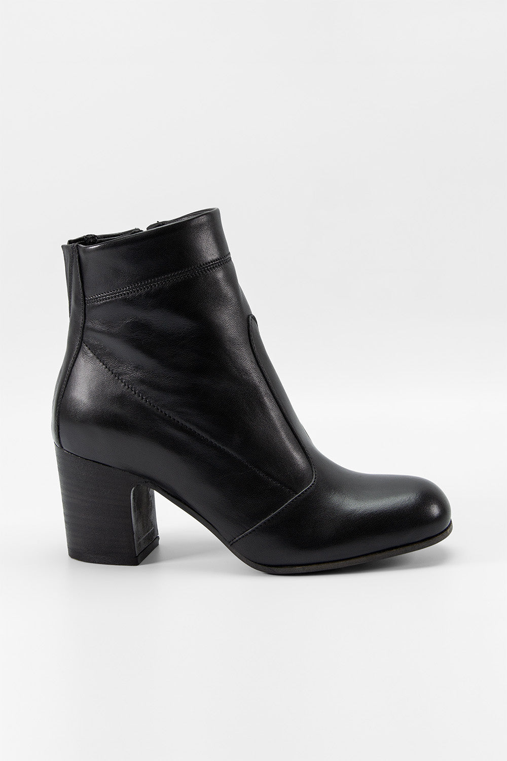 MOORE black mid heel ankle boots | untamed street – UNTAMED STREET