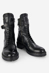 RADNOR urban-black lace-up high bikers.