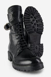 RADNOR urban-black lace-up high bikers.