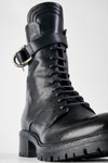 RADNOR urban-black lace-up high bikers.