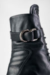 RADNOR urban-black lace-up high bikers.